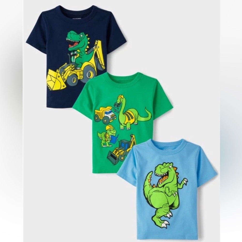 The Children's Place 🦖 Dinosaur Graphic Tees - 3 Pack Boys Size 3T